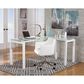 Ashley Baraga 61" L-Desk with Glass Top in White, , large