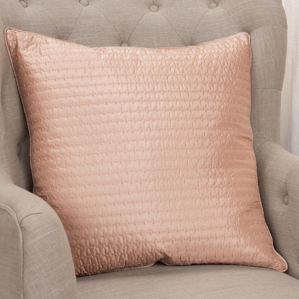 Rizzy Home Solid 22" Down Filled Pillow in Blush, , large