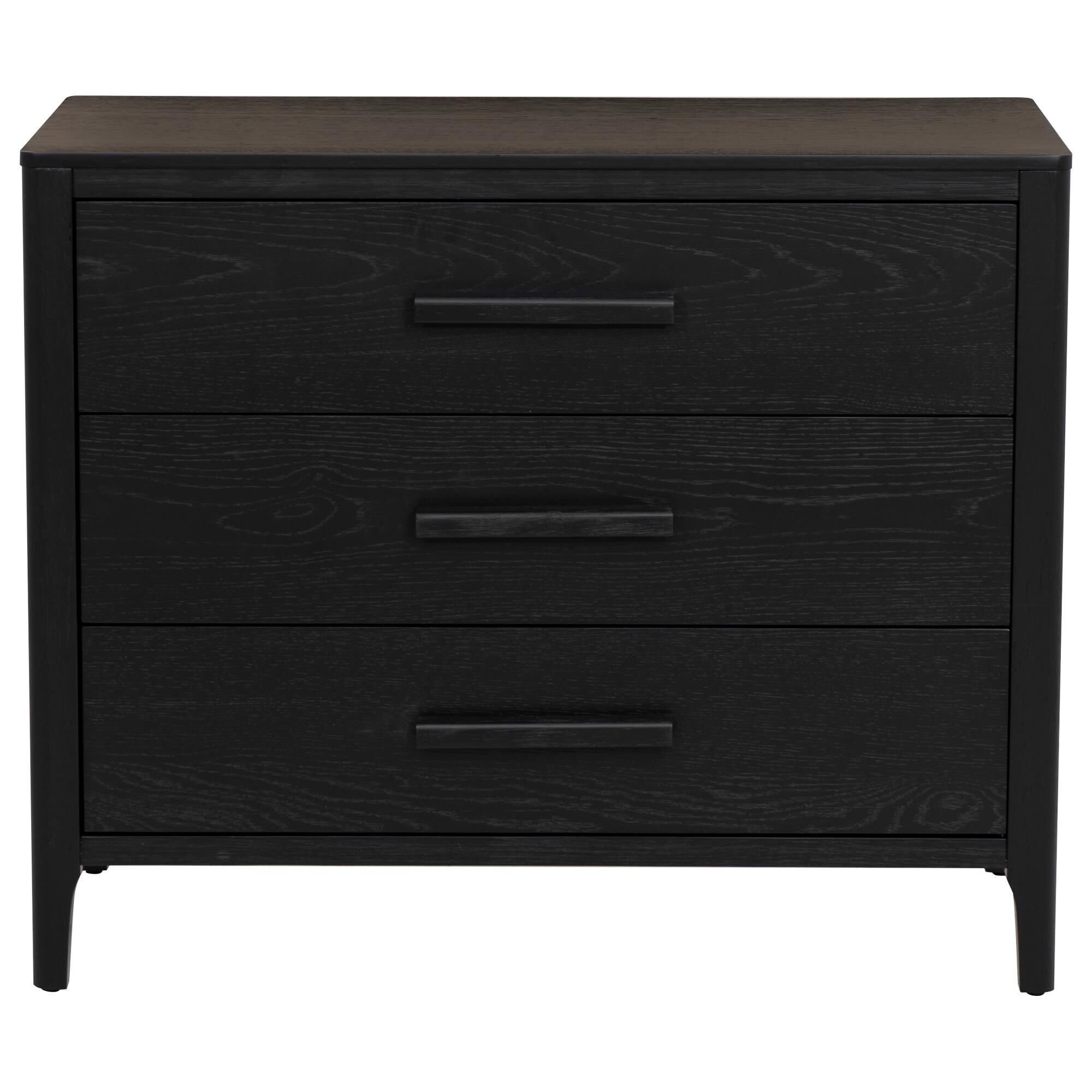 Linon Home Decor Wilcox 3-Drawer Dresser in Black