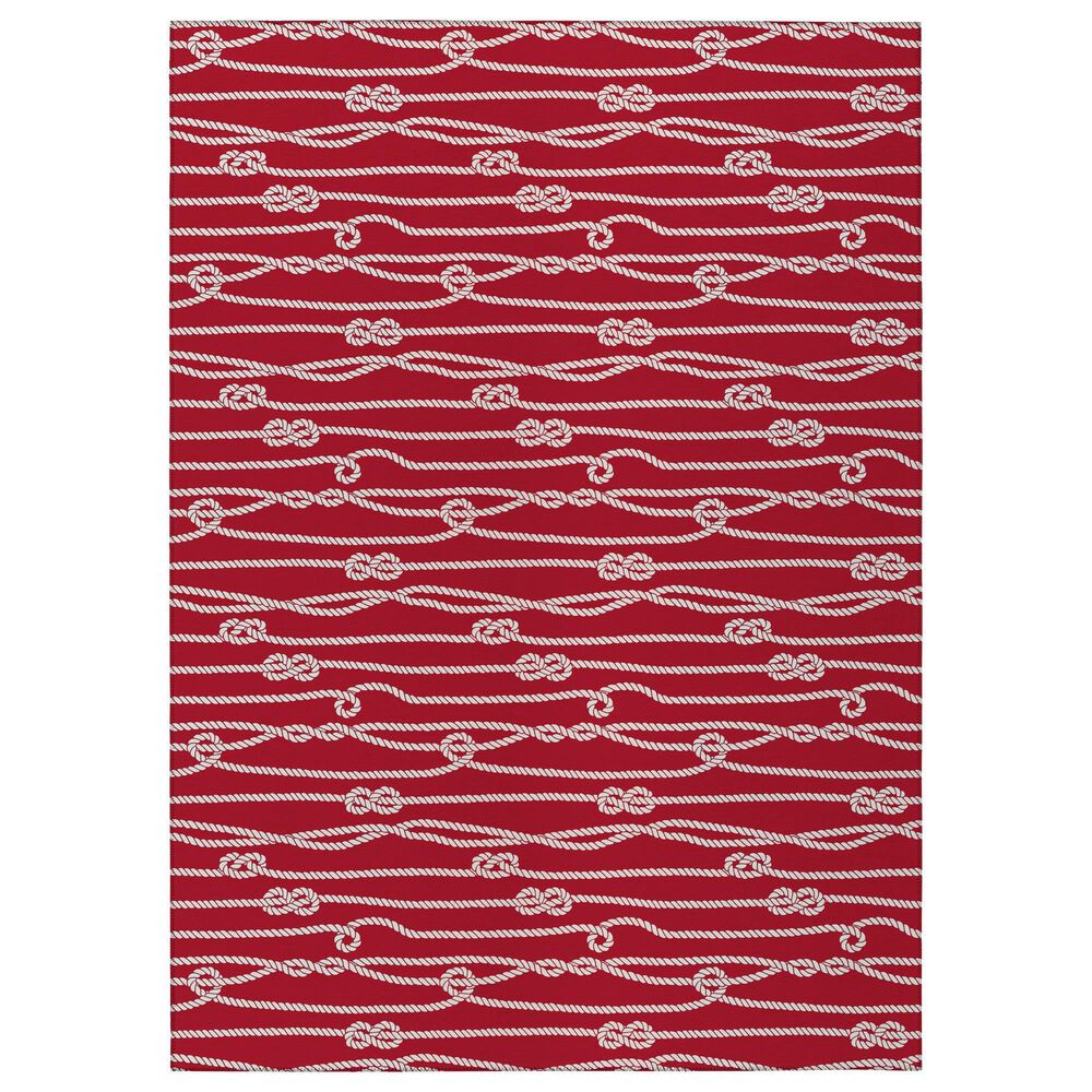 Dalyn Rug Company Harbor Contemporary 3" x 5" Red Indoor/Outdoor Area Rug, , large
