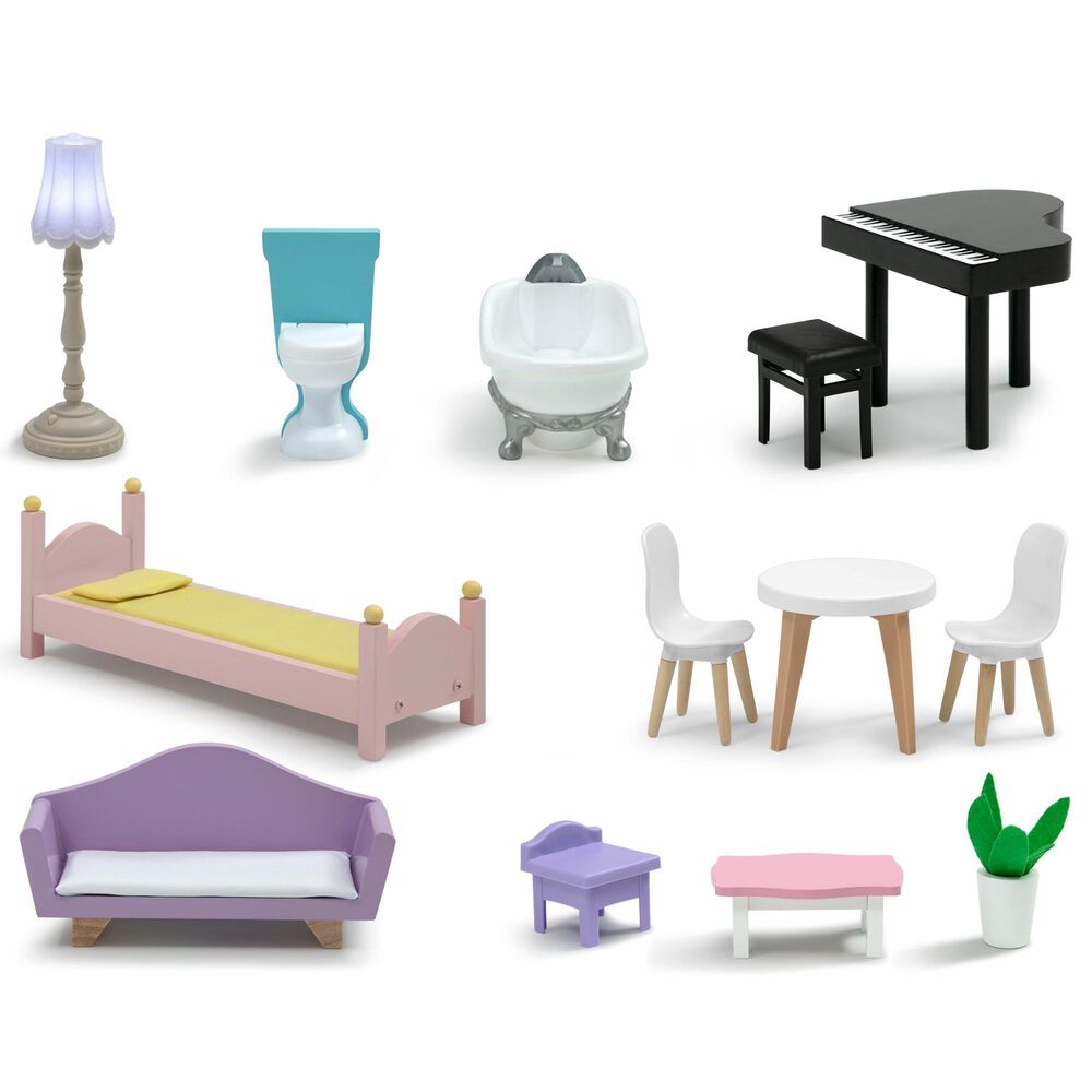 Delta Children Mysize Dollhouse with Large 3-Story and 7 Rooms in Multicolor, , large