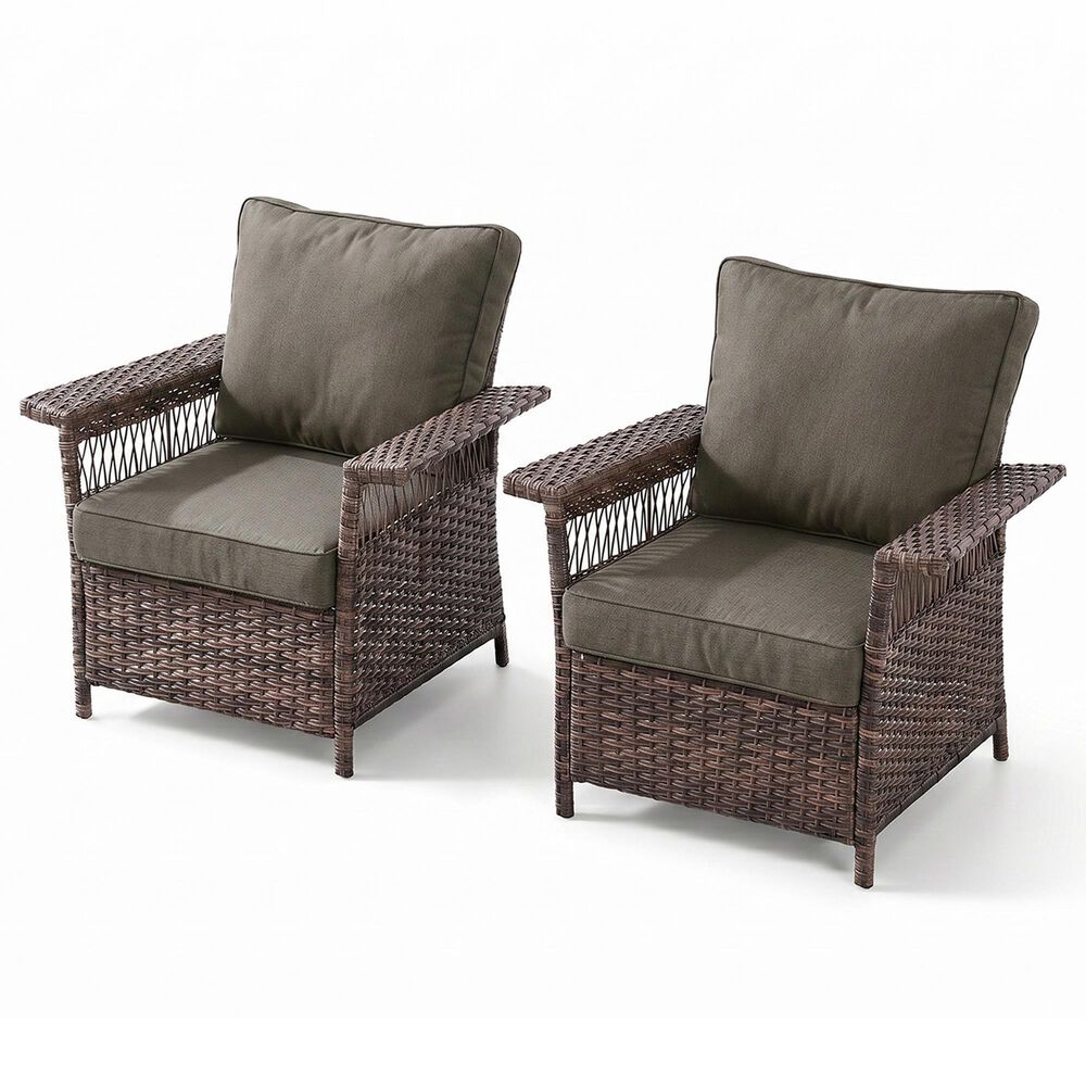 Sunwell Garden Patio Sationary Chair in Gray (Set of 2), , large