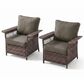 Sunwell Garden Patio Sationary Chair in Gray (Set of 2), , large