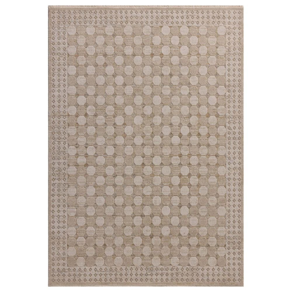 Amber Lewis x Loloi Cali 6"7" x 9"2" Taupe and Natural Area Rug, , large