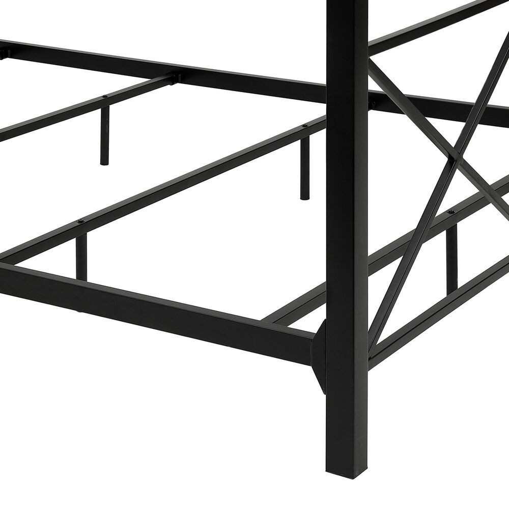 Furniture of America Rosadale Full X-Cross Canopy Bed in Black, , large