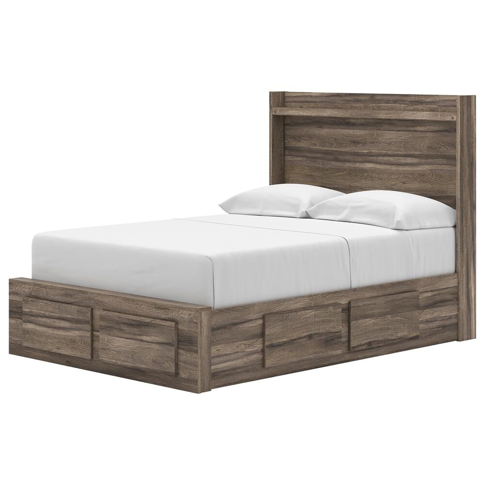 Ashley Elbrim Full Storage Bed in Weathered Brown, , large