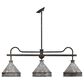 Golden Lighting Jasper 3-Light Linear Pendant in Antique Black and Weathered Gold, , large