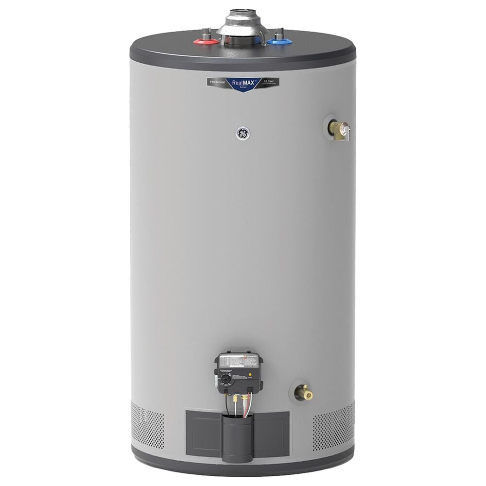 GE Appliances RealMAX Premium 50-Gallon Short Natural Gas Atmospheric Water Heater in Gray, , large