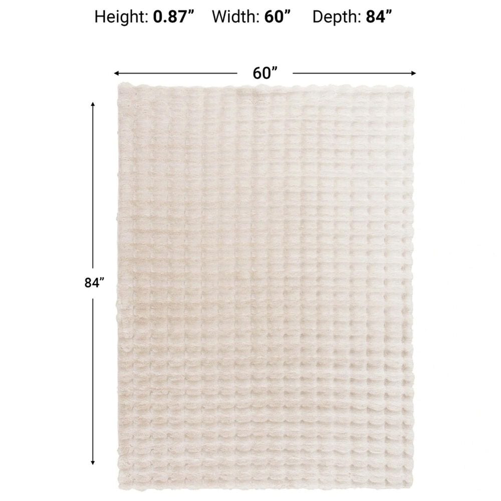 Central Oriental Bebel Beige 5&#39; x 7&#39; Area Rug, , large