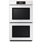 Samsung Bespoke 2-Piece Kitchen Package with White Bespoke 30" Double Wall Oven and Black 36" Induction Cooktop, , large