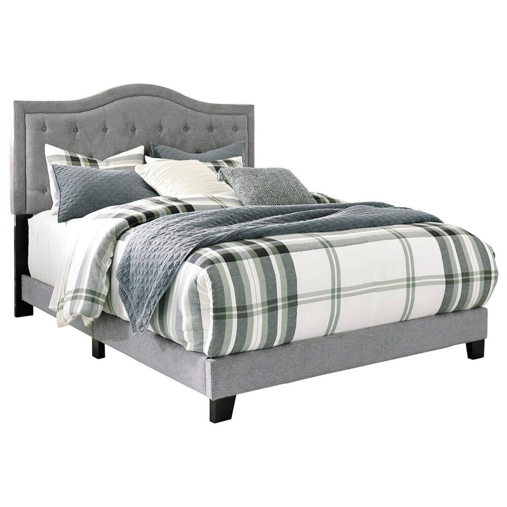 Signature Design by Ashley Jerary Queen Upholstered Panel Bed in Gray, , large