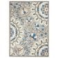 Nourison Aloha Floral 5"3" x 7"5" Grey and Multicolor Indoor/Outdoor Area Rug, , large