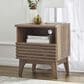 Modway Render 1 Drawer and Shelf Nightstand in Walnut, , large