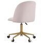 Linon Home Decor Adalynn Swivel Desk Chair with Blush Pink Cushion in Gold, , large