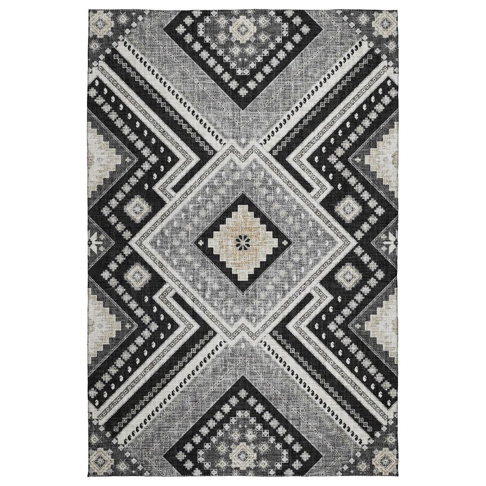 Dalyn Rug Company Portico PO5 Black 3" x 5" Area Rug, , large