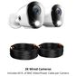 Night Owl Add On Wired 2K Deterrence Cameras with 2-Way Audio - 2 Pack - White, , large