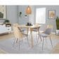 Lumisource Anabelle Side Chair with Grey Cushion in Chrome and Natural (Set of 2), , large