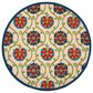 Nourison Aloha ALH19 7"10" Round Blue and Multicolor Indoor/Outdoor Area Rug, , large