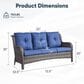 Sunwell Garden Outdoor Sofa with Gray Rattan in Navy, , large