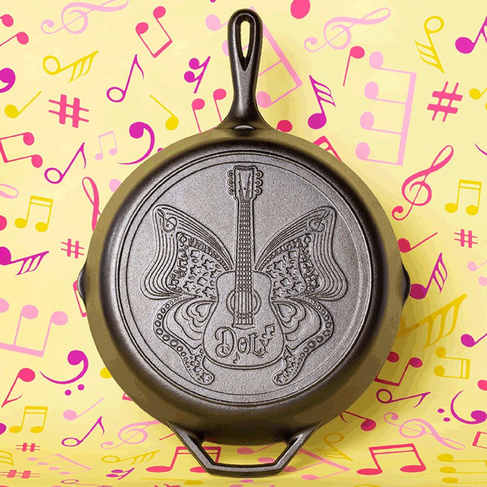 Lodge 12&quot; Dolly Parton Cast Iron Skillet in Black, , large