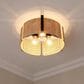 Golden Lighting Grove 3-Light Flush Mount in Matte Black, , large