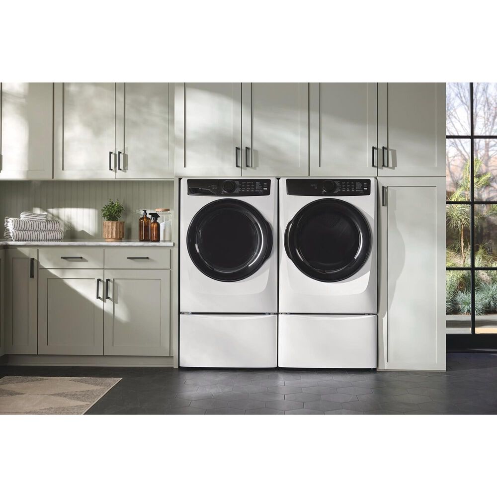 Electrolux 700 Series 4.5 Cu. Ft. Front Load Washer and 8.0 Cu. Ft. Gas Dryer Laundry Pair with Two Pedestals in Matte White, , large