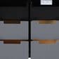 Lexora Home Zilara 84" Double Bathroom Vanity in Black and Grey with 11 cm Castle Grey Marble Top and Rectangular Sinks, , large