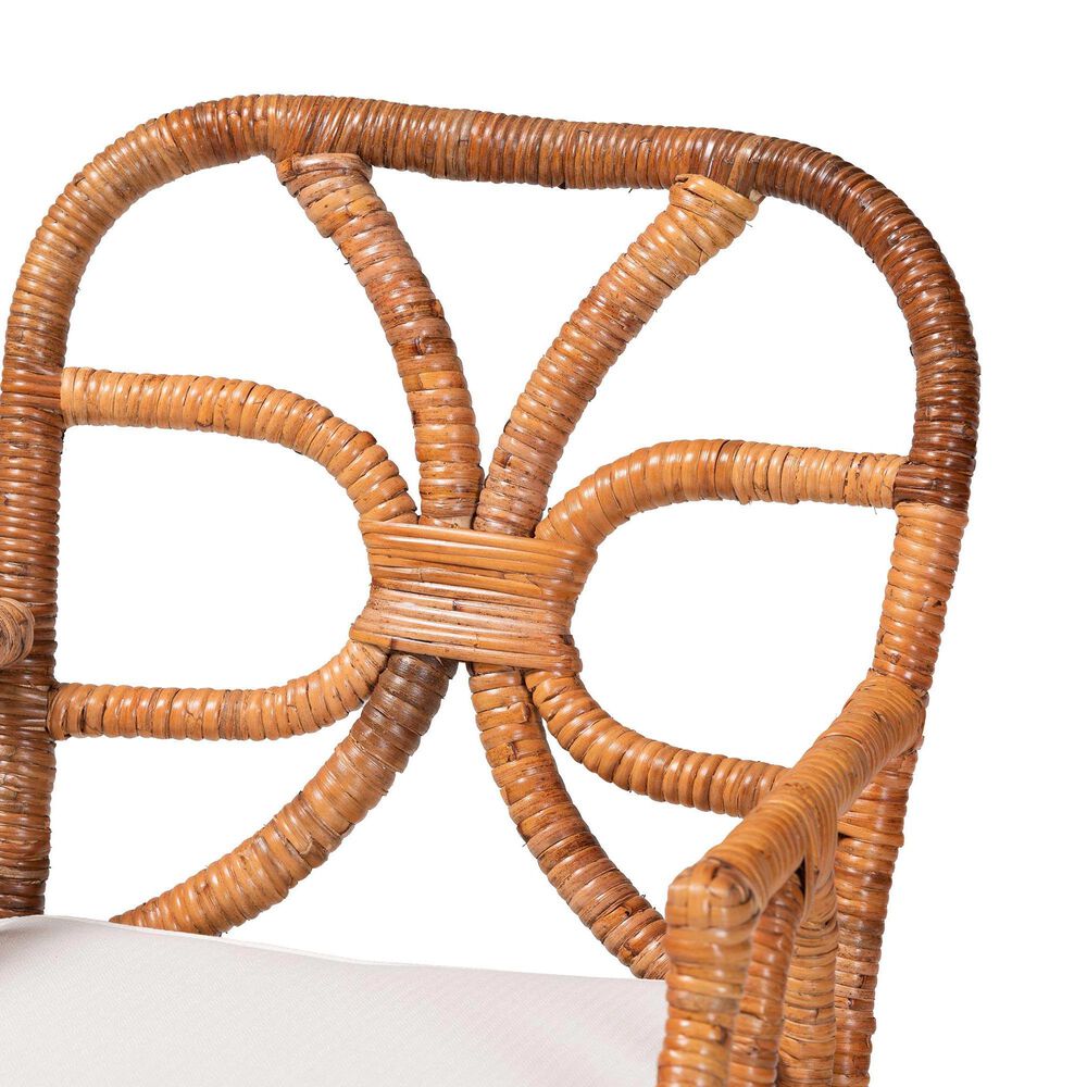 Baxton Studio Alondra Arm Chair in Light Honey, , large