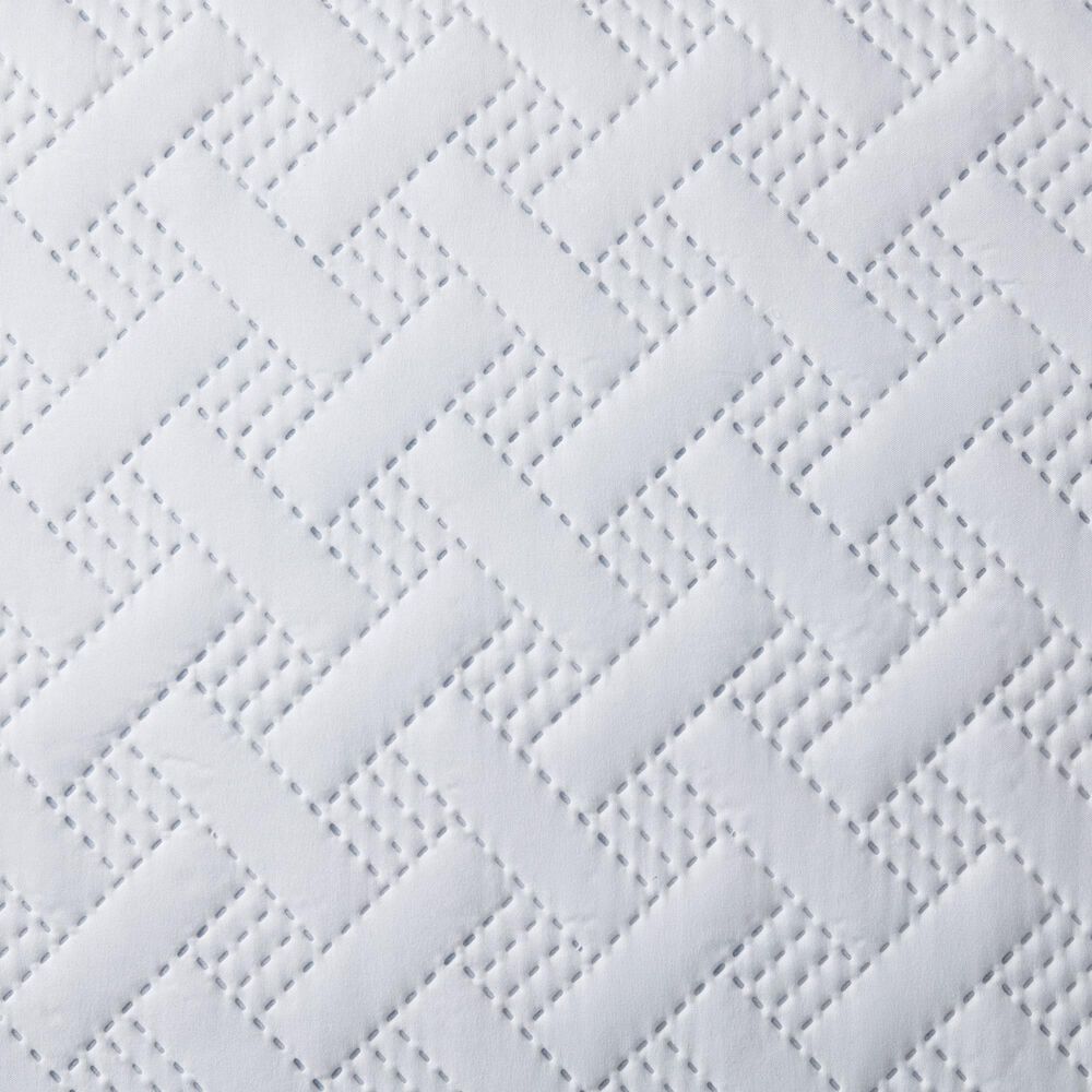 Trade Linker 3-Piece Queen Basket Pinsonic Quilt Set in White, , large