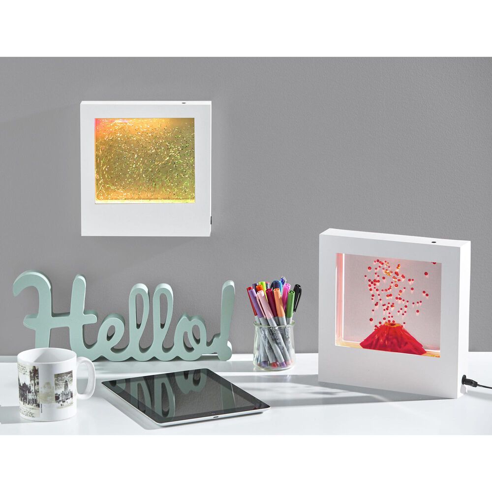 Adesso Glitter Light Box in White, , large