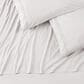 4-Piece King Solid Embroidered Sheet Set in Taupe Gray, , large
