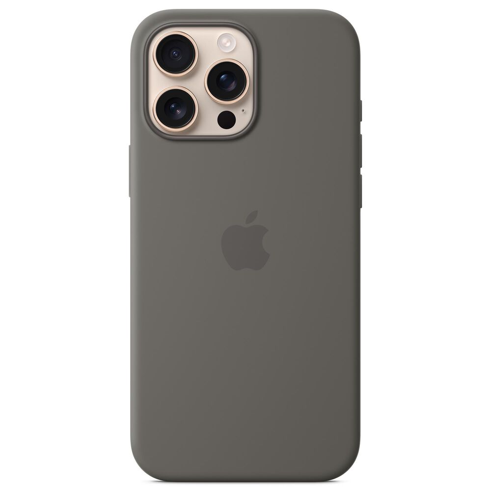 Apple Silicone Case with MagSafe for iPhone 16 Pro Max in Stone Gray, , large
