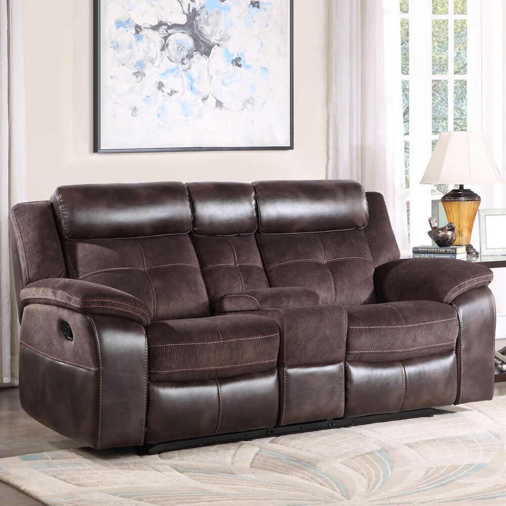Steve Silver Pueblo Manual Recliner Console in Coffee, , large