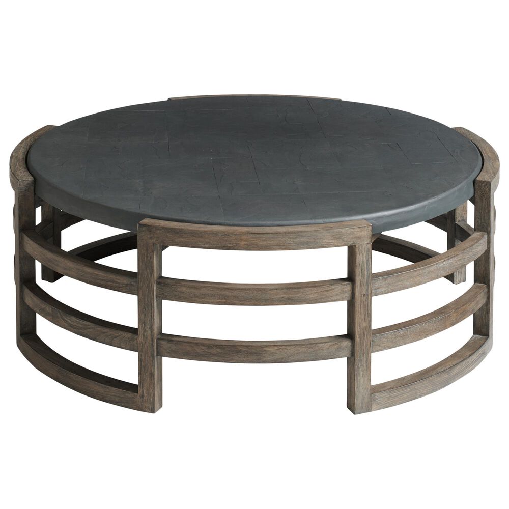 Lexington Furniture La Jolla Round Cocktail Table in Gray, , large