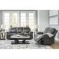 Ashley Side-Swipe Manual Reclining Loveseat in Charcoal, , large