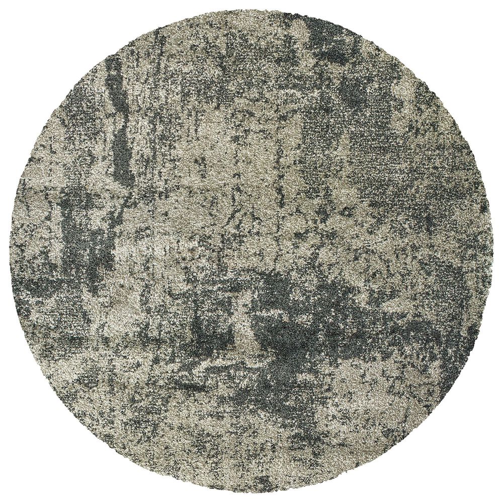 Oriental Weavers Henderson 5503Z 7"10" Round Gray and Charcoal Area Rug, , large