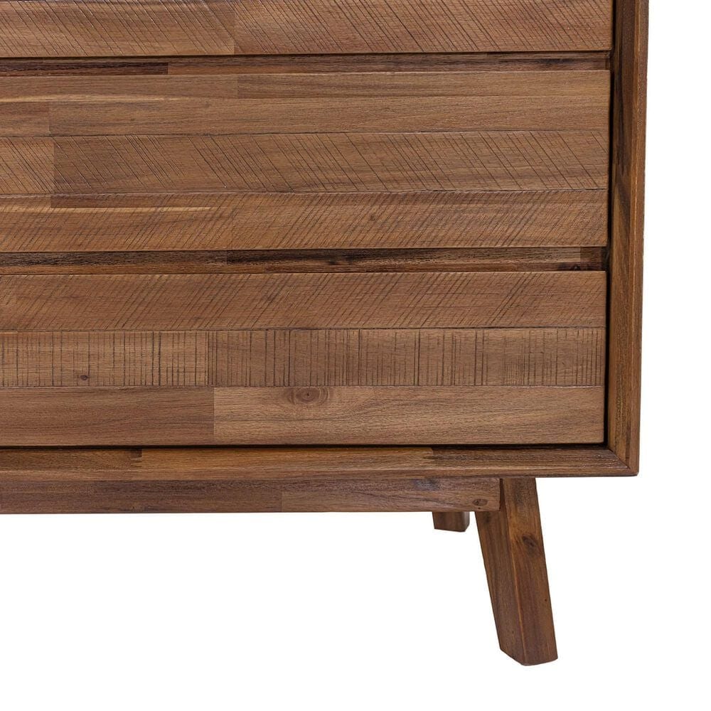 LH Imports Gia 5-Drawer Chest in Warm Pecan, , large