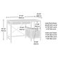 Sauder Steel River Desk in Carbon Oak and Black, , large
