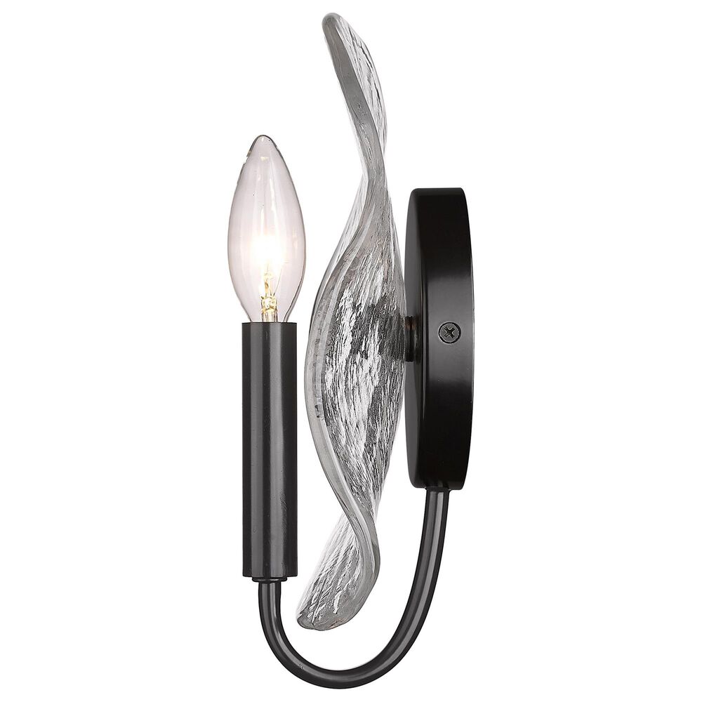 Golden Lighting Samara 1-Light Wall Sconce in Matte Black, , large