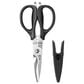 Cangshan Top Cut 9" Heavy Duty Utility Kitchen Shears with Blade Holder in Black and Stainless Steel, , large