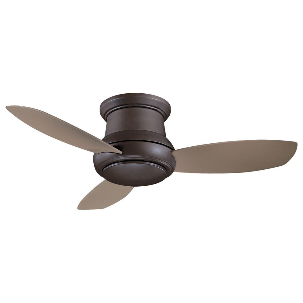 Minka-Aire Concept II 44" Flush Mount Ceiling Fan with LED Light in Oil Rubbed Bronze, , large