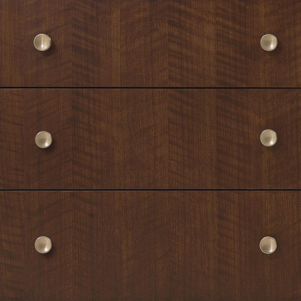 Hooker Furniture Archives 6-Drawer Dresser with Mirror in Classic Walnut and Satin Brass, , large