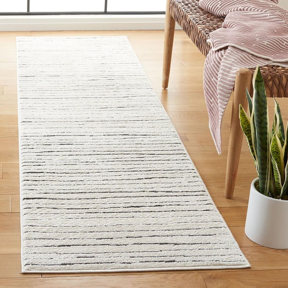 Safavieh Melody MEL118A 2&#39;2&quot; x 8&#39; Ivory and Black Runner, , large