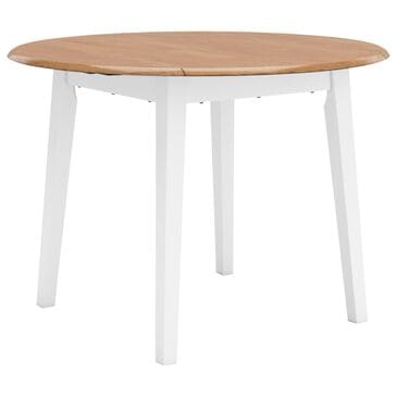 Ashley Dropleaf Table in Natural and White, , large