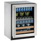 U-Line 4.9 Cu. Ft. Glass Reversible Door Beverage Center in Stainless Steel, , large
