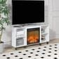 HOMLUX 47" Corner Fireplace TV Stand in Solid White, , large