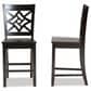 Baxton Studio Nicolette Counter Stool in Dark Brown (Set of 2), , large