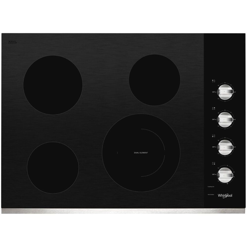 Whirlpool 30" Electric Ceramic Glass Cooktop in Stainless Steel, , large