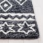 Safavieh Micro-Loop 5" x 8" Black and Gray Area Rug, , large