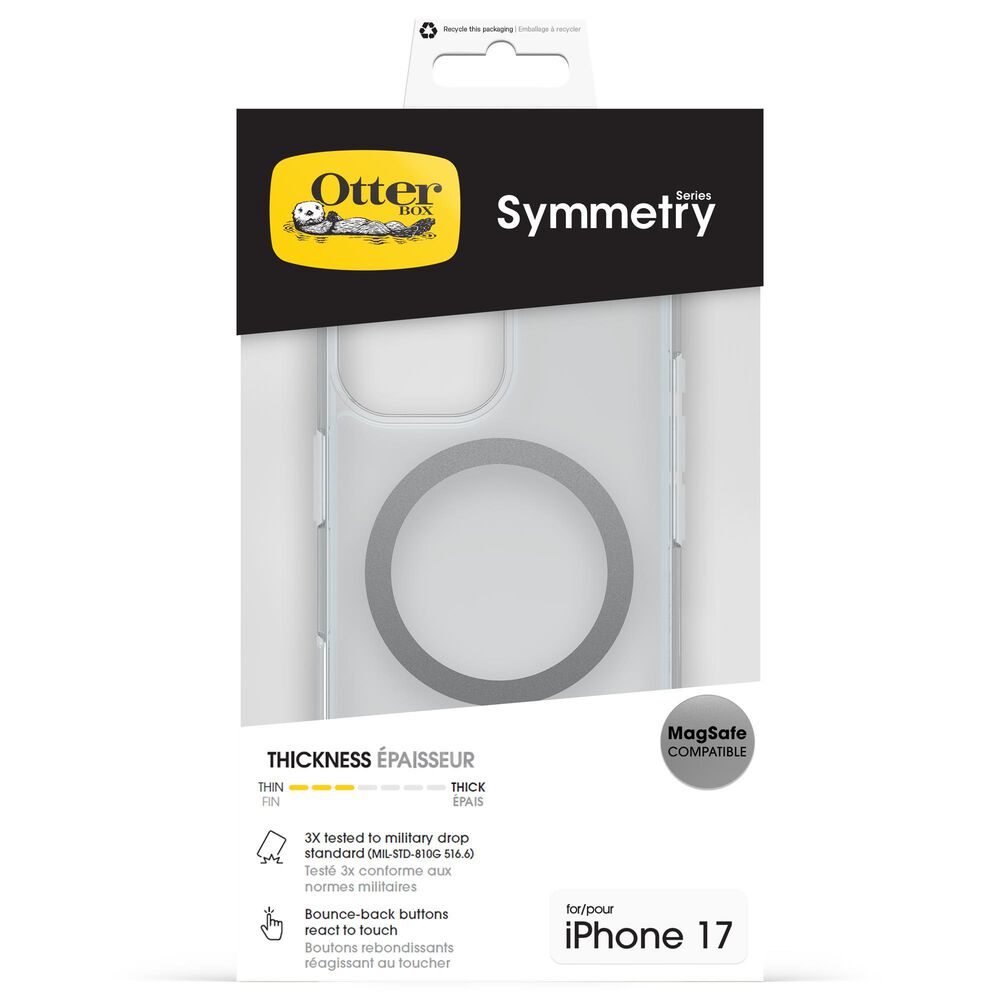 OtterBox Symmetry MagSafe Case with Camera Control for Apple iPhone 17 in Clear, , large